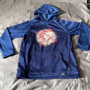 Boys Tek Gear hoodie sz 14-16 Lg.. EUC in navy.